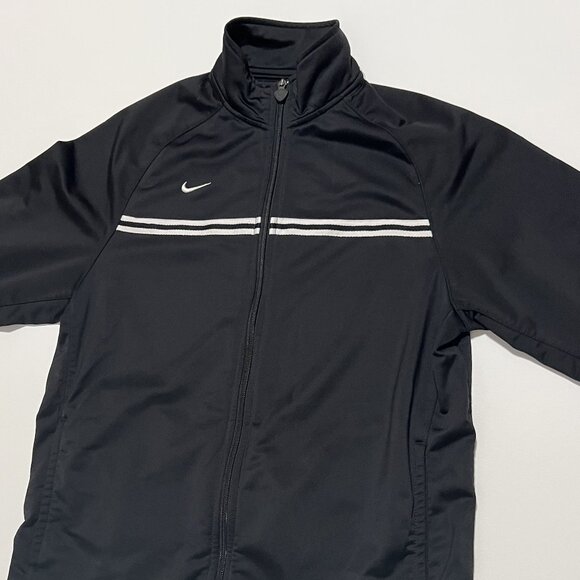 Nike Team Track Jacket Full Zip Athletic Athleisure Running Black Men's size Med - Picture 1 of 7